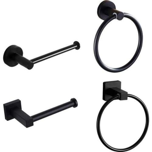Wall Mounted Toilet Roll Paper Bar Holder Hanger Towel Ring Tissue Rack Hook Stainless Steel Bathroom Accessories