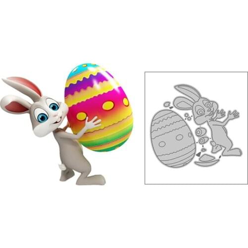 2020 New Hot Metal Bunny Cutting Dies Stencils and Scrapbooking Animal Egg For Foil 3D Die Cut Crafts Supplies Sets No Stamp