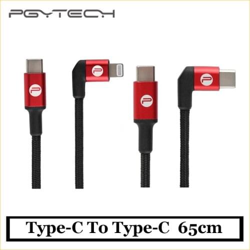 Original PGYTECH OSMO POCKET 65cm Type-C To Type-C /Lighting IOS Data Cable Line For DJI OSMO ACTION MAVIC Air 2 Accessories