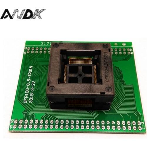 TQFP100 FQFP100 QFP100 to DIP100 Programming Socket OTQ-100-0.5-09 Pitch 0.5mm IC Body Size 14x14mm Test Adapter