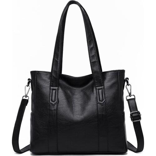 Luxury Soft Leather Handbags High Quality Shoulder Messenger Bags for Women Casual Ladies Large Capcity Tote Bag Shopping Bags