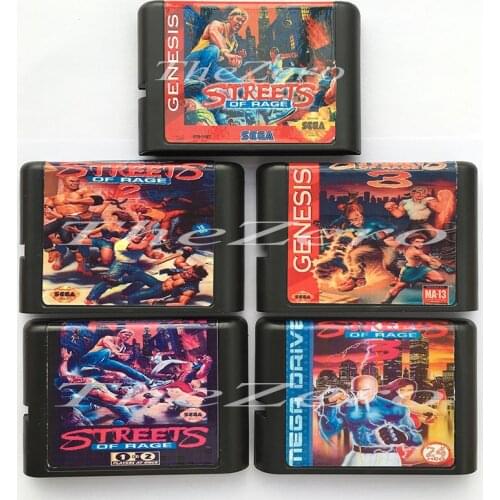 Streets of Rage Series 1 2 3 for 16 bit Game Card for Genesis System for Sega Mega Drive