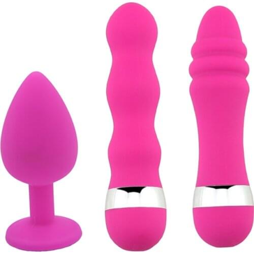 Silicone Butt Plug Vibrators Wand Prostate Massager Magic AV Vibrating Dildo Erotic Adult Product Anal Sex Toys For Women Men