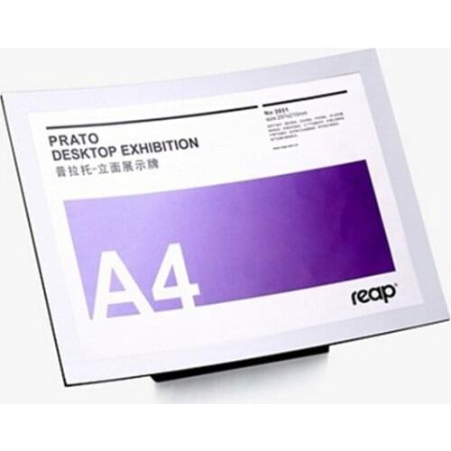 Reap A4 297x210mm metal poster label banner sign menu list picture holder frame display rack desktop tabletop stand
