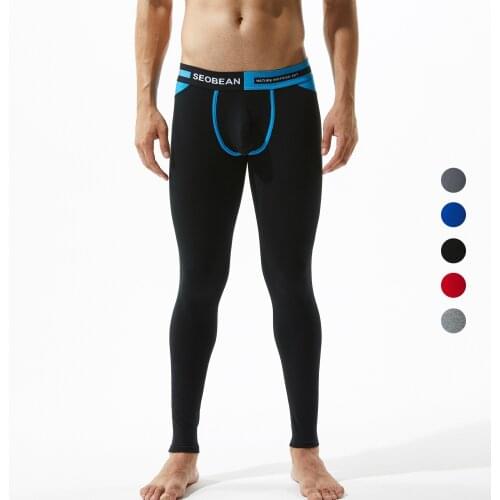 New Winter Autumn Mens Long Johns cotton leggings Long Thermal Underwear Underpants leggings solid thermal male comfortable