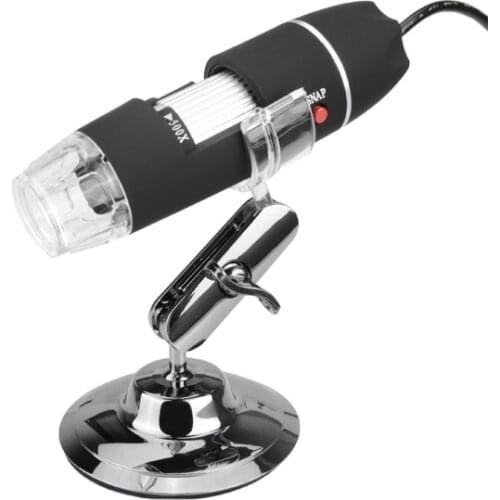 USB 8 LED 50X-500X 2MP Digital Microscope Borescope Magnifier Video Camera