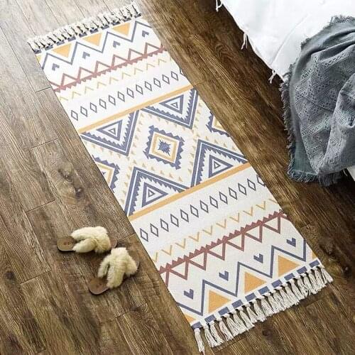Ethnic Style Retro Geometric Home Bath Mats Absorbent Non-slip Area Rugs Soft Foot Pads Bedroom Entrance Footrest Tapetes
