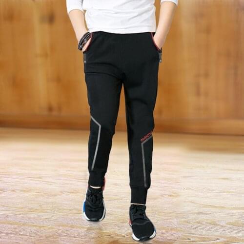 Spring 2021 Kids Boys Sport Pants Cotton Teenage Loose Bottom Trousers Casual Children Sweatpants Fall Clothes for Kids 5-14Year