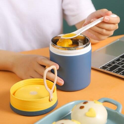 Stainless Steel Inner Mini Lunch Bento Box Sealed Leakproof Thermal Insulation Soup Milk Cup Food Container Kitchen Tableware