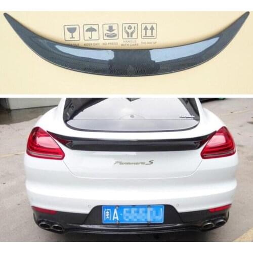 High Quality REAL CARBON FIBER REAR LIP WING TRUNK SPOILER FOR Porsche Panamera 970 2010 2011 2012 2013 / 2014 2015 2016