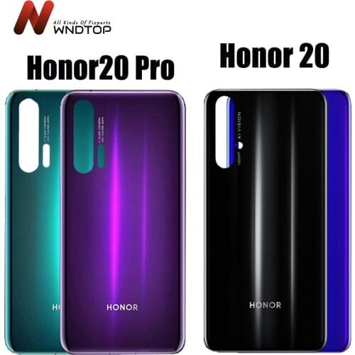 Back Glass For Huawei Honor 20 Pro Battery Cover Rear Panel Door Housing Case + Glue Honor 20 Battery Cover Honor20 Pro Housing