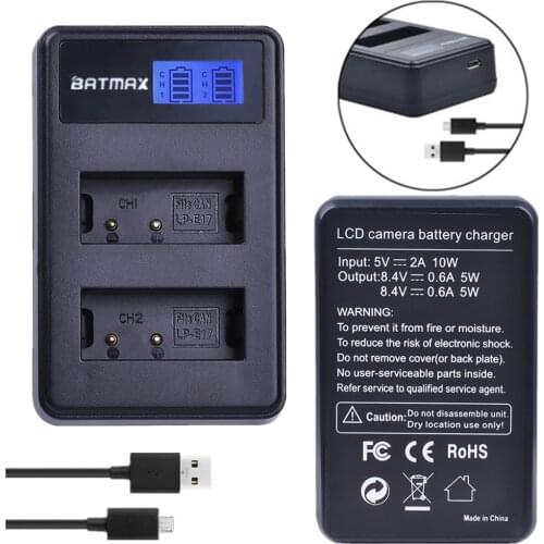 LP-E17 LPE17 LP E17 LCD Display USB Battery Charger for Canon T6i 750D T6s 200D 760D M3 8000D Kissx8i