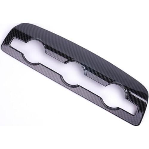 For Audi A3 2018 1PC Carbon Fiber ABS Chrome Car Air Conditioner Switch Knob Panel Cover Trim Moldings Car Styling Accessories