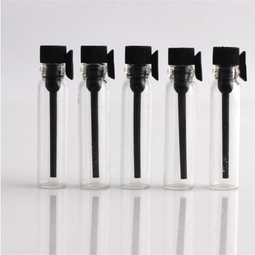 1000Pcs Batch Mini Glass Sample Perfume Bottle 1Ml Empty Laboratory Liquid Cosmetic Test tube Trial Container
