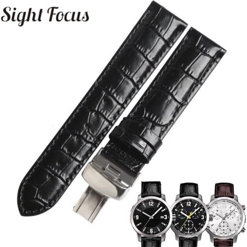 23mm Calf Leather Watch Band sBracelet for PRC200 Straps T055 Watches Black Brown Calfskin Cowhide Leather Belts Masculino Mujer