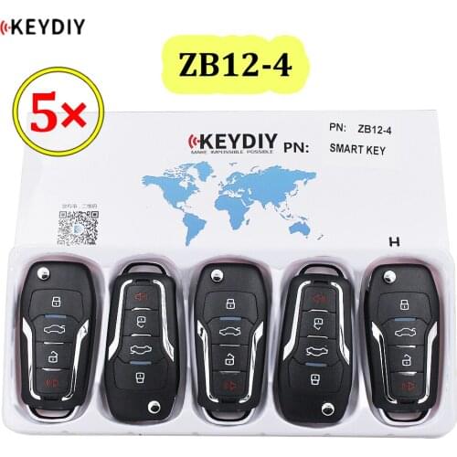 5PCS/LOT Universal ZB12-4 KD Smart Key Remote for KD-X2 KD Car Key Remote Replacement Fit More than 2000 Models