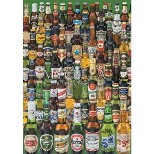 5D Diy Diamond Painting Beers bottle Stitch Embroidery Wall Sticker Mosaic Christmas Full Rhinestone Gifts Posters Needlework