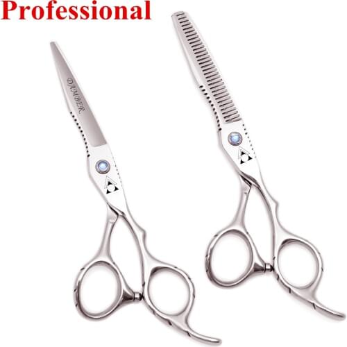 6.0'' Japan Steel 440C Scissors Hair Professional Hairdressing Scissors Barber Thinning Shears Hair Cutting Scissors Set 1011