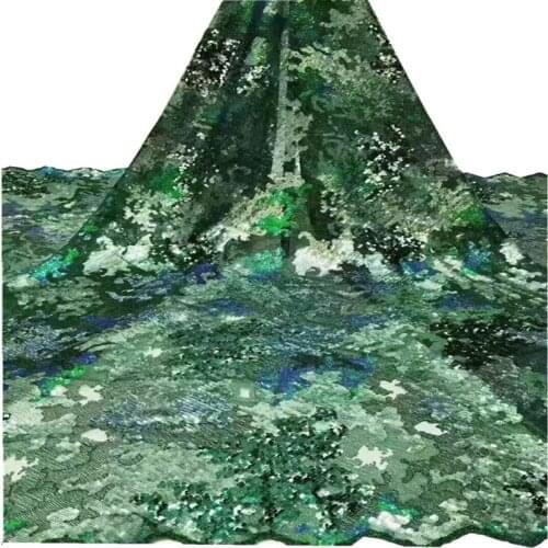 African Lace Fabric 2021 High Quality Lace Material With Sequins French Lace Fabric Embroidered For Wedding Dress q20-7