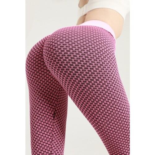 High Waist Yoga Pants Honeycomb Leggings for Fitness Women Gym Clothing Butt Lift Tights Sport Pants for Running Pilates Workout