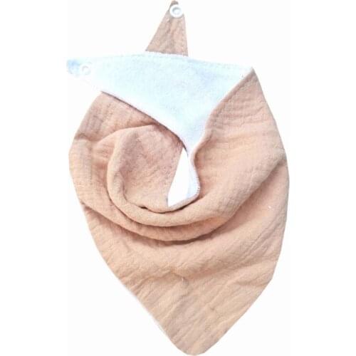 Baby Bibs Cotton Newborn Snap Button Triangle Saliva Towel Feeding Drool Bibs 97BC