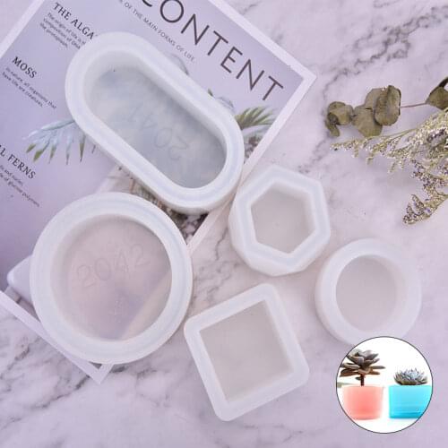 Long Ellipse Flowerpot Silicone Mould Storage Box DIY Handmade Making Crafts Crystal Epoxy Mold Epoxy Resin For Jewelry Making