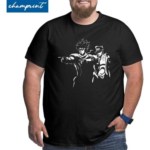 Stand Fiction T Shirt Men 100% Cotton Funny T-Shirt Crew Neck Big Tall Tees Short Sleeve Tops Plus Size 4XL 5XL 6XL