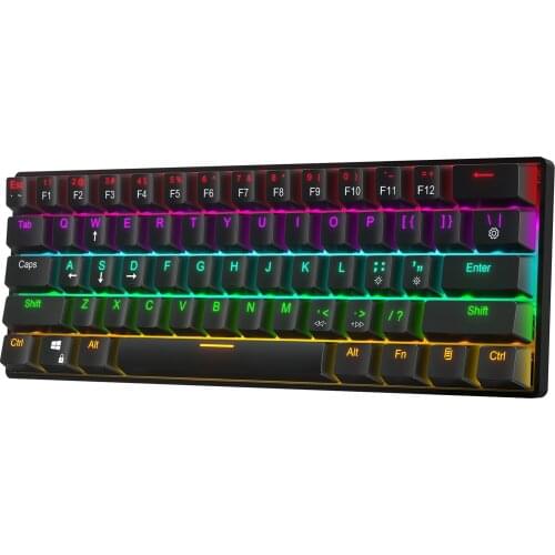 CK61 61 Key Mechanical Keyboard USB Wired LED Backlit Axis Gaming Mechanical Keyboard For WIN2000/ XP/VISTA/WIN7/ WIN8/ WIN10