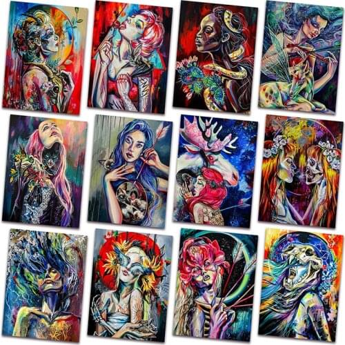 5D DIY Diamond painting Sexy lady Full Round Diamond mosaic Beautiful Girl Full Square Diamond embroidery Cross stitch Animal
