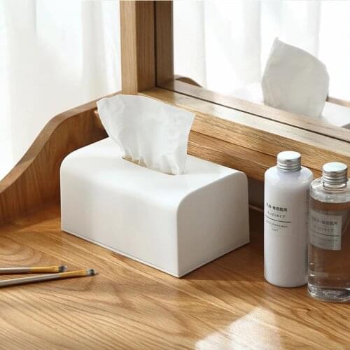 NEW Plastic Tissue Box Square Home Tissue Container Car Napkins Holder Case Home Organizer Kitchen Holdler Simple Stylish 2 Size