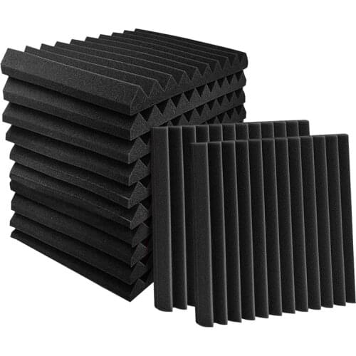 Hot-Acoustic Foam Panels Wedges 24 Pack Acoustic Panels 1 x 12 x 12inch Studio Sound Absorbing Tiles Recording Ceiling