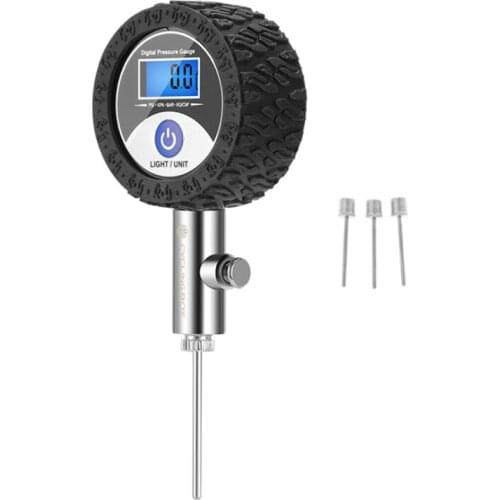 Football Ball Watch Pressure Gauge Metal Handheld Soccer Ball Barometer Volleyball Basketball Barometers with Digital Display