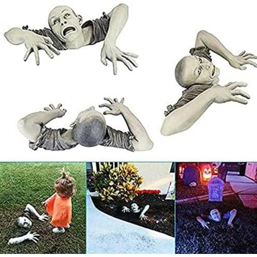 Halloween Decoration Horror Creepy Corpse Crawling Zombie Ghost Garden Statue Resin Ornaments Haunted House Props Supplies
