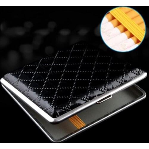 Metal PU Cigar Pocket For Holding 20Pcs Cigarette Tobacco Storage Case Container Box Holder Design Outdoor Portable F1 Dropship