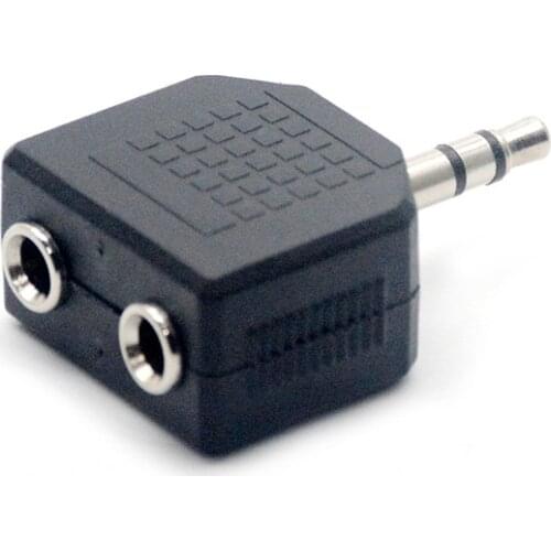 Mini 3.5mm Audio Splitter Jack Male To 2 Female M/F 3.5mm Stereo Earphone Adapter Plug for MP3 Phone