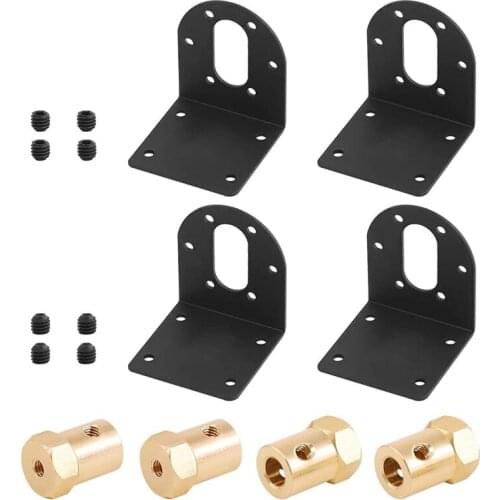 4 Sets DC Gear Motors Mounting Bracket Fixed Mounting Holder 37Mm Iron Anti-Rust Gearbox For Small Stepper Motors
