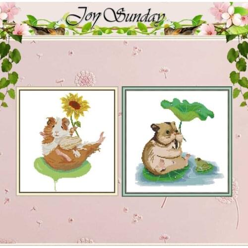 Two good friends Patterns Counted 11CT 14CT Printed Cross Stitch Sets Handmade Chinese Cross-stitch Kits Embroidery Needlework