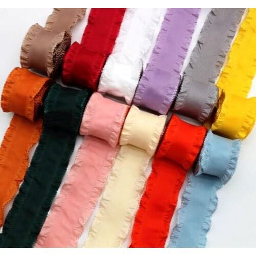 New 1-1/2 38mm pleated flounces 10 yards DIY handmade material Tiaras hair bow clothing material Ruffled