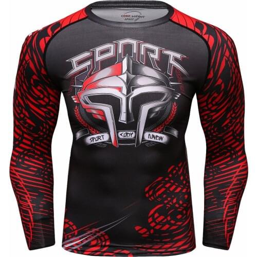 2020 New Long Sleeve Shirts Mma Fight T- Shirt Sports Rash Guard running Fighting tops