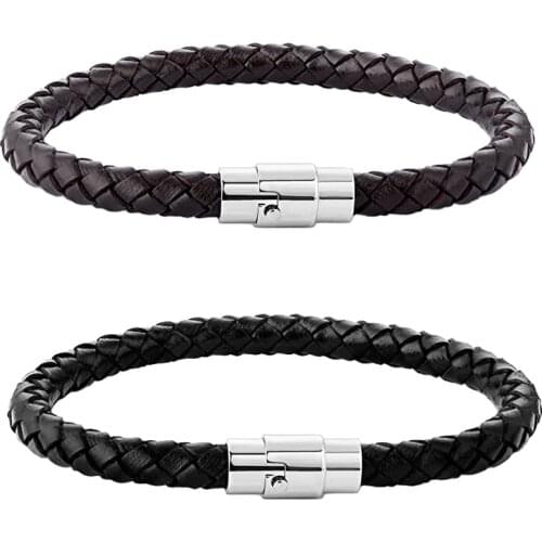 Kirykle New Fashion High Quality bracelets Multi-color Genuine leather bracelet copper magnet bracelet for Men Women Bangles