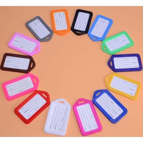 100PC Accept Custom Order Plastic PP Luggage Tag Luggage Checked Card Brand Airline Boarding Pass 10 color Can Printed Your LOGO