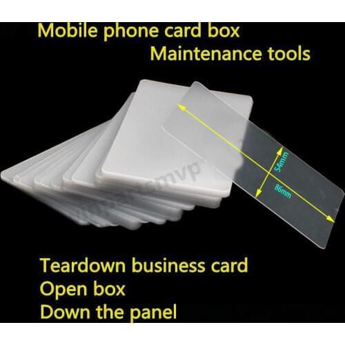 20/50/100pcs / lot Before the split shell phone disassembly the box frame LCD screen repair business card card plastic sheet