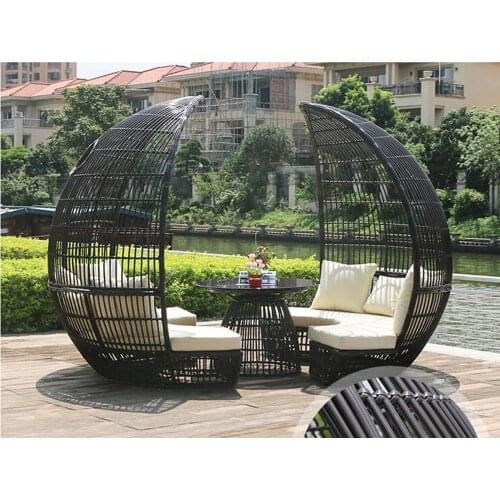 Patio wicker outdoor beach garden lounge chair daybed sunbed sofa bed furniture