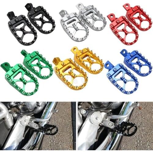CNC Motorcycle Wide Foot Pegs Aluminum 360°Roating Adjustable Suitable for Harley Davidson Dyna Fatboy Iron 883 Sportster 883