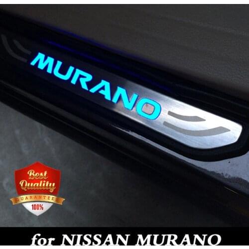 LED Door Sill Scuff Plate Step Protector For All New Nissan Murano 2015-2019 Blue light