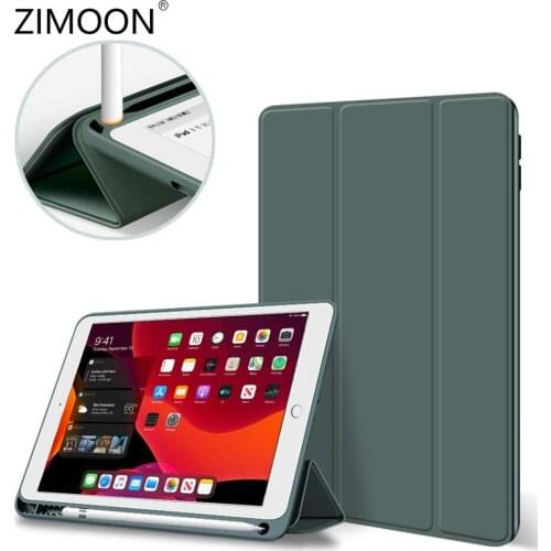 For iPad 7th 10.2" 2019 Case with Pencil Holder Smart Cover for iPad 9.7" 2017/2018 Case for iPad Pro 10.5"/11" Air 3/4 mini 5