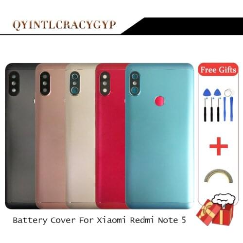 Back Cover For Redmi Note 5 Battery Back Cover Case For Redmi Note 5 Housing+Volume buttons + Power Buttons+SIm Card Tray