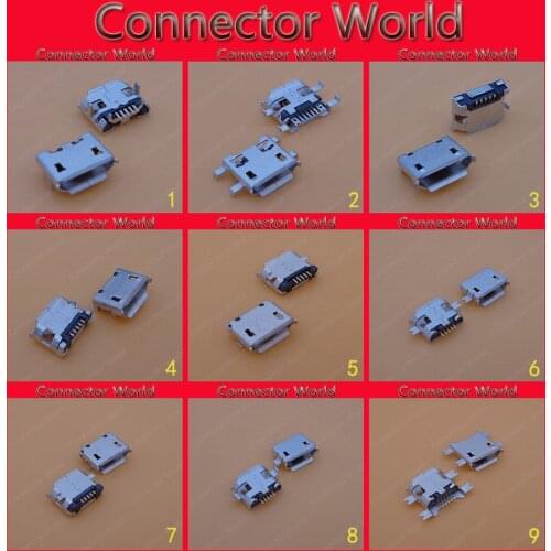 10model charging port mini micro usb connector jack 7pin 5 pin socket b female V8 plug for nokia huawei samsung pcb dock TABLET