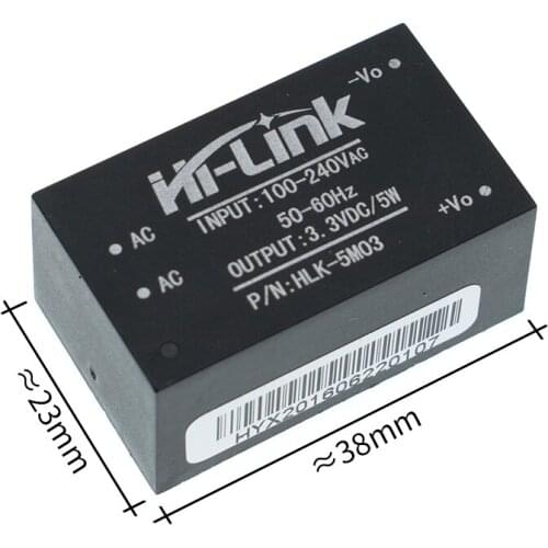 10pcs 220v 5V AC - DC isolated power supply module, HLK-5M03 switching step-down 5w power module