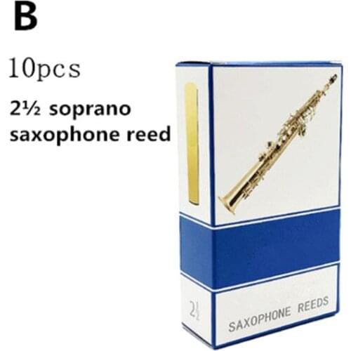 10pcs/set Alto/Soprano/Tenor Saxophone Reeds Strength 2.5 Bb Clarinet Reed new drop ship